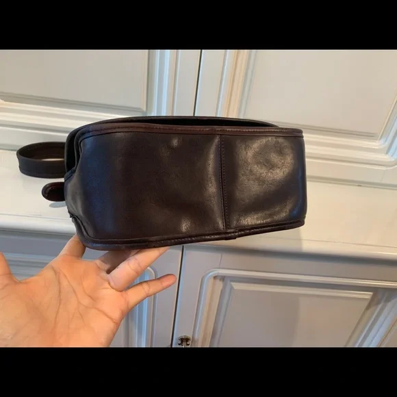 Vtg Coach NYC saddle flap 1970 bag - Picture 5 of 10